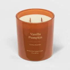 20oz Glass Woodwick Vanilla Pumpkin Candle - Threshold™ -Home Furnishing Store GUEST 000ffd03 bef2 4ee7 aed0 dd9505355641