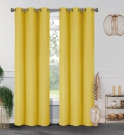 38" X 84" Solid Blackout Thermal Grommet Curtain Panels (Set Of 2 Black) -Home Furnishing Store GUEST 01c26ceb 768f 4875 b198 2bb6cddcb7d9