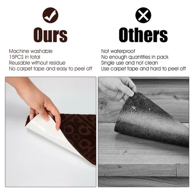 Costway 15PCS Non-Slip Carpet Stair Treads 30'' X 8'' Mats Indoor For Wooden Steps 5 Costway 15PCS Non-Slip Carpet Stair Treads 30'' X 8'' Mats Indoor For Wooden Steps - Image 5