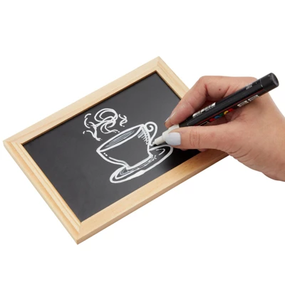 Juvale 6-Pack Mini Chalkboard Signs With Easel Stand For Table Decorations, Restaurant Food Display, Message Boards, Small Business, 7x7x4 In 4 Juvale 6-Pack Mini Chalkboard Signs With Easel Stand For Table Decorations, Restaurant Food Display, Message Boards, Small Business, 7x7x4 In - Image 4