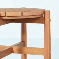 Slat Wood Outdoor Round Accent Table - Natural - Hearth & Hand™ With Magnolia -Home Furnishing Store GUEST 037d73b5 b4b3 47ba 879b 785bed209b95