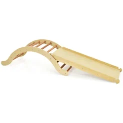 Costway 3-in-1 Kids Climber Set Wooden Arch Triangle Rocker W/ Ramp & Blue Mat -Home Furnishing Store GUEST 052d6752 12cc 4be0 857f 73b5341388f5