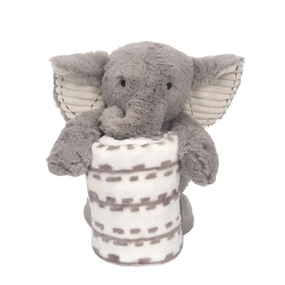 Lambs & Ivy Blanket & Plush Luxury Newborn Baby Gift Set - Gray Elephant 1 Lambs & Ivy Blanket & Plush Luxury Newborn Baby Gift Set - Gray Elephant