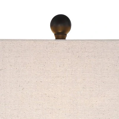 360 Lighting Aston 26" High Open Rectangle Modern Table Lamp Black Finish Metal Single Off-White Shade Living Room Bedroom Bedside Nightstand House 3 360 Lighting Aston 26" High Open Rectangle Modern Table Lamp Black Finish Metal Single Off-White Shade Living Room Bedroom Bedside Nightstand House - Image 3