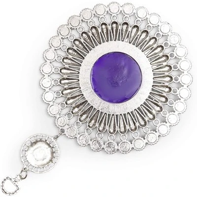 Okuna Outpost Evil Eye Wall Hanging, Turkish Amulet Decoration (Blue Glass, 5 Inches) 4 Okuna Outpost Evil Eye Wall Hanging, Turkish Amulet Decoration (Blue Glass, 5 Inches) - Image 4