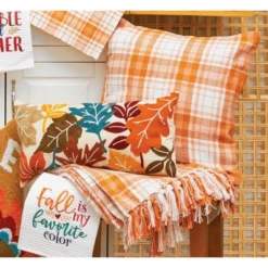 C&F Home Fall Leaves Chain Stitch Throw Pillow -Home Furnishing Store GUEST 09a6cb8f c959 4bd4 8780 da48a708d817