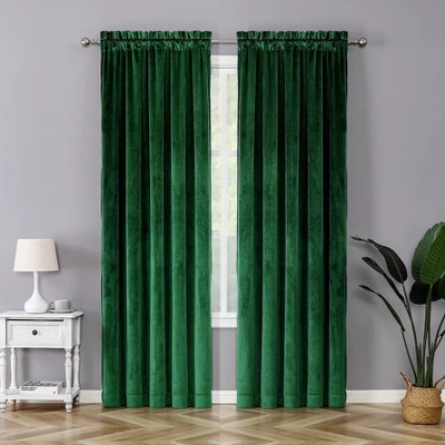 Kate Aurora Royal Living 2 Pack Rod Pocket Light Filtering Velvet Window Curtain Panels 5 Kate Aurora Royal Living 2 Pack Rod Pocket Light Filtering Velvet Window Curtain Panels - Image 5