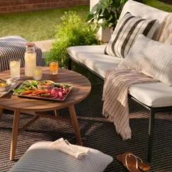 Cushioned Metal Outdoor Loveseat - Cream/Black - Hearth & Hand™ With Magnolia -Home Furnishing Store GUEST 0b9807fc a12a 4d25 895d 973d3a712042