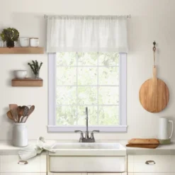 Cameron Linen Rod Pocket Kitchen Window Valance - 60" X 15" - Elrene Home Fashions -Home Furnishing Store GUEST 0bef5a27 7ec8 4da2 920b 3fd6caf5f763