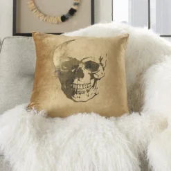 Mina Victory Luminecence Metallic Skull Pillow -Home Furnishing Store GUEST 0e01afcb 1d9c 438e a3e6 04b800b942ea
