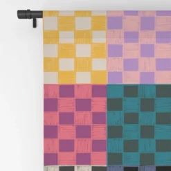 Schatzi Brown Alice Check Multi 84" X 50" Single Panel Blackout Window Curtain - Deny Designs -Home Furnishing Store GUEST 0fe0bc9a 4b6a 4a8d aae1 896350a3c4c3