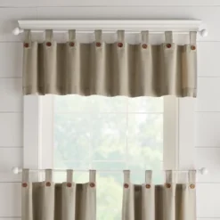 Tucker Solid Button Tab Top Window Kitchen Valance - Elrene Home Fashions -Home Furnishing Store GUEST 10c39928 8e6b 4b3c b0f7 272206d1fc96