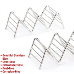 2 Lb Depot Premium Stainless Steel Stackable Taco Holders - Holds 2-5 Hard Or Soft Tacos, Five Styles Available - Set Of 2 11 2 Lb Depot Premium Stainless Steel Stackable Taco Holders - Holds 2-5 Hard Or Soft Tacos, Five Styles Available - Set Of 2 -Home Furnishing Store GUEST 120aca66 d1a0 49a1 b502 c4949c873f56