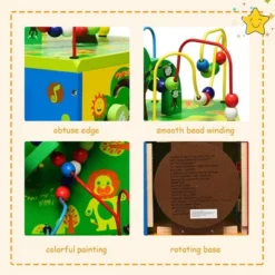 Costway 5-in-1 Wooden Activity Cube Toy Educational Learning Bead Maze W/ Rotatable Base 13 Costway 5-in-1 Wooden Activity Cube Toy Educational Learning Bead Maze W/ Rotatable Base -Home Furnishing Store GUEST 129c0efd da02 4339 8ed1 236430f3bb81