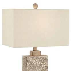 360 Lighting Caldwell Rustic Farmhouse Table Lamps 26 3/4" High Set Of 2 Earth Tone Hammered Oatmeal Fabric Rectangular Shade For Bedroom Living Room 9 360 Lighting Caldwell Rustic Farmhouse Table Lamps 26 3/4" High Set Of 2 Earth Tone Hammered Oatmeal Fabric Rectangular Shade For Bedroom Living Room -Home Furnishing Store GUEST 12a0bae3 9a7e 4dda b923 13c6009c714d