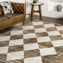 Meline Checkered Fringe Area Rug 18 Meline Checkered Fringe Area Rug -Home Furnishing Store GUEST 14cf08ea 2566 4807 a237 73bd168079c1
