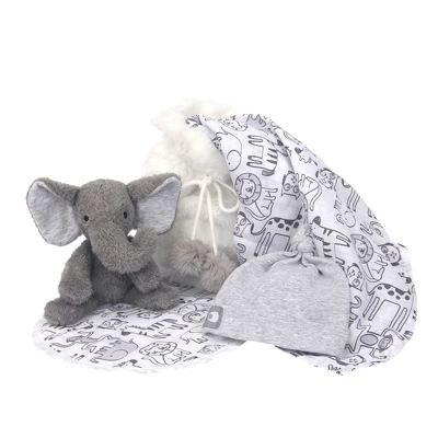 5 Piece Gray/White Luxury Soft Baby Gift Bag For Infant/Newborn 7 5 Piece Gray/White Luxury Soft Baby Gift Bag For Infant/Newborn - Image 7