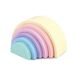 Hudson Baby Infant And Toddler Silicone Toy Arches, Pastel Rainbow, One Size