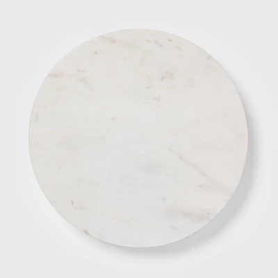 14" Marble And Wood Lazy Susan White - Threshold™ 2 14" Marble And Wood Lazy Susan White - Threshold™ - Image 2