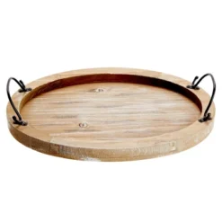 Farmlyn Creek Oval Wooden Serving Tray With Handles, Decorative Platter For Coffee Table, Living Room (15.75 X 10.8 X 1.25 In) -Home Furnishing Store GUEST 1abc4cef a66f 4a42 896b 8c5353771766
