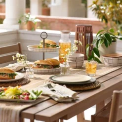 Slat Wood Outdoor Rectangular Dining Table - Natural - Hearth & Hand™ With Magnolia -Home Furnishing Store GUEST 1b557d5e 27fe 45d5 af7c a548f933e7d6