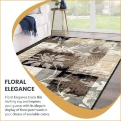 Contemporary Floral Patchwork Indoor Area Rug Or Runner By Blue Nile Mills -Home Furnishing Store GUEST 1b8cec5f c626 48b8 b0a4 54d51fc27bf0