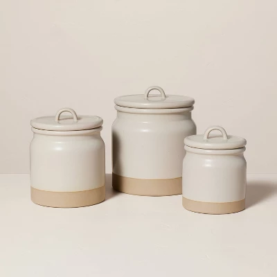 Dry Goods Stoneware Crock Canister Warm Gray/Clay - Hearth & Hand™ With Magnolia 2 Dry Goods Stoneware Crock Canister Warm Gray/Clay - Hearth & Hand™ With Magnolia - Image 2