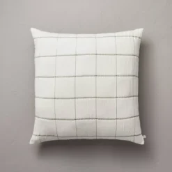 26"x26" Grid Lines Matelassé Euro Bed Pillow - Hearth & Hand™ With Magnolia 8 26"x26" Grid Lines Matelassé Euro Bed Pillow - Hearth & Hand™ With Magnolia -Home Furnishing Store GUEST 1cfc430c 3527 48f7 9177 6aa536143abe
