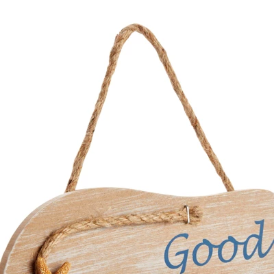Juvale Wood Flip Flop Slippers Nautical Beach Hanging Wall Sign Home Decor, Good Vibes Only 9"x16" 5 Juvale Wood Flip Flop Slippers Nautical Beach Hanging Wall Sign Home Decor, Good Vibes Only 9"x16" - Image 5