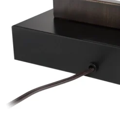 360 Lighting Todd Modern Table Lamp 30" Tall Bronze Rectangular With USB And AC Power Outlet In Base Oatmeal Fabric Shade For Living Room Office House -Home Furnishing Store GUEST 1eaed240 6084 4cb9 8d9f 6da10f11985a