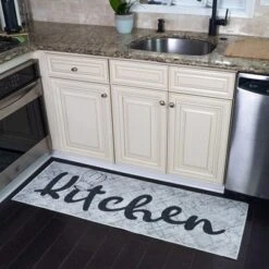 SussexHome Non Skid Cotton Washable Kitchen Runner Rug - 20" X 59"