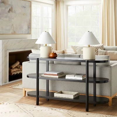 Ceramic Table Lamp With Knob Tan - Threshold™ Designed With Studio McGee 1 Ceramic Table Lamp With Knob Tan - Threshold™ Designed With Studio McGee