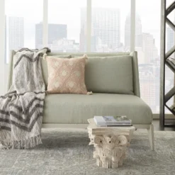 Mina Victory Life Styles Embroidered Feathers 18" X 18" Indoor Throw Pillow