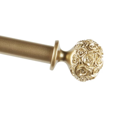 Exclusive Home Peony 1" Curtain Rod And Coordinating Finial Set 2 Exclusive Home Peony 1" Curtain Rod And Coordinating Finial Set - Image 2