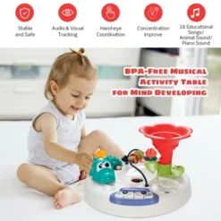 Costway Baby Toys Age 12+ Months Music Activity Table Toddler Learn Table W/ Light & Songs -Home Furnishing Store GUEST 21276738 1e20 4c84 99e3 c5df5943de30