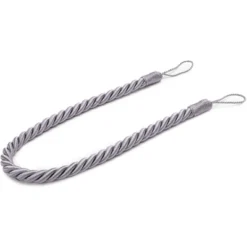 Juvale 2 Pairs Light Grey Rope Curtain Tiebacks With Hooks, Holdbacks For Window Drapes (26 In) -Home Furnishing Store GUEST 22ceb5ec 1a8a 4edc bdbb 804abafeaaee
