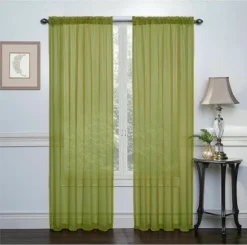 Kate Aurora Basic 2 Pack Sheer Voile Home Window Curtains -Home Furnishing Store GUEST 2344f007 9656 48cb 8be0 b5b5f6ca9a50