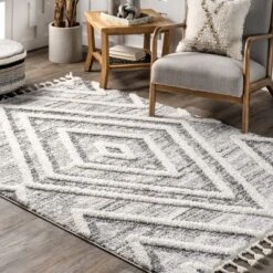 NuLOOM Fleur Geometric High/Low Tassel Area Rug -Home Furnishing Store GUEST 272a5f55 9a8a 474c b722 4728d0cdb8e0