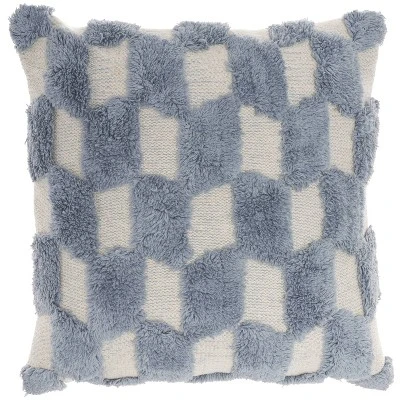 18"x18" Tufted Diag Checkers Square Throw Pillow - Nicole Curtis 9 18"x18" Tufted Diag Checkers Square Throw Pillow - Nicole Curtis - Image 9