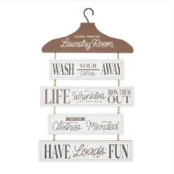 Farmlyn Creek Rustic Hanging Wall Decor, Lessons From The Laundry Room Sign (11.8 X 19.7 In) -Home Furnishing Store GUEST 279600a8 367e 41ba a0cd d036a79c9cf2