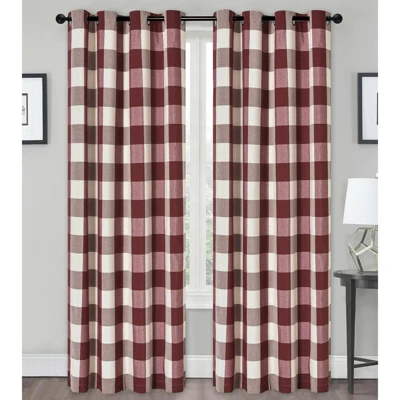 Kate Aurora Country Farmhouse Living Classic Buffalo Plaid Checkered Single Grommet Top Window Curtain Panel 7 Kate Aurora Country Farmhouse Living Classic Buffalo Plaid Checkered Single Grommet Top Window Curtain Panel - Image 7