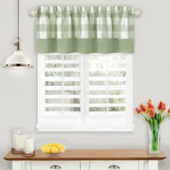 Kate Aurora Modern Farmhouse Buffalo Plaid Checkered Rod Pocket Window Valance 11 Kate Aurora Modern Farmhouse Buffalo Plaid Checkered Rod Pocket Window Valance -Home Furnishing Store GUEST 28e46f94 728f 4863 aef9 66a010b18e08