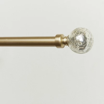 Exclusive Home Silver Aged Sphere 1" Curtain Rod And Coordinating Finial Set 2 Exclusive Home Silver Aged Sphere 1" Curtain Rod And Coordinating Finial Set - Image 2