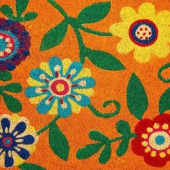 Juvale Natural Coir Floral Spring Door Mat For Front Door Entry, Outdoor Welcome Non-Slip Rug, 17 X 30 In -Home Furnishing Store GUEST 295c954a ea71 4203 8004 36a3f55cbfc7