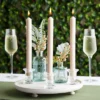 Crystal Glass Candle Holders Set Of 12, Clear Taper Candlestick Pillar Candle Holder 2"x2"x2.3"
