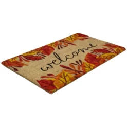 Northlight Leafy Fall Harvest Rectangular "Welcome" Doormat 18" X 30" -Home Furnishing Store GUEST 2a2c9970 bb5f 434c b5db ebc8258360ee
