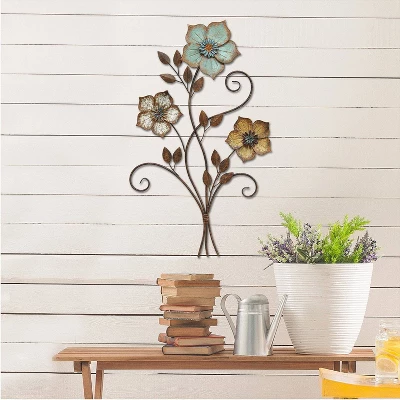 Flower Wall Decor - Stratton Home Decor 1 Flower Wall Decor - Stratton Home Decor