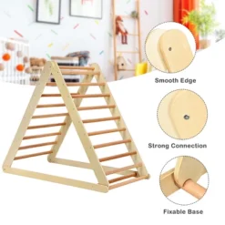 Costway Foldable Wooden Climbing Triangle Indoor Home Climber W/ Ladder For Toddler Baby -Home Furnishing Store GUEST 2cde2964 3e4f 44dd a79e 7815047f92f6