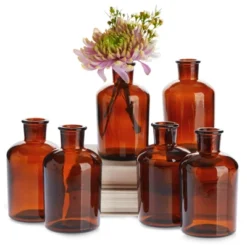 Farmlyn Creek 6 Pack Glass Bottles, Vintage Style Pharmacy Bottles, Home Décor, 2.5 X 4.8 In -Home Furnishing Store GUEST 2e480dba 1d40 41a7 8aa3 83101b2216f1