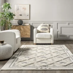 Nadette Geometric High/Low Wool Area Rug -Home Furnishing Store GUEST 2efa66e2 924e 41b8 9741 edd50119c363